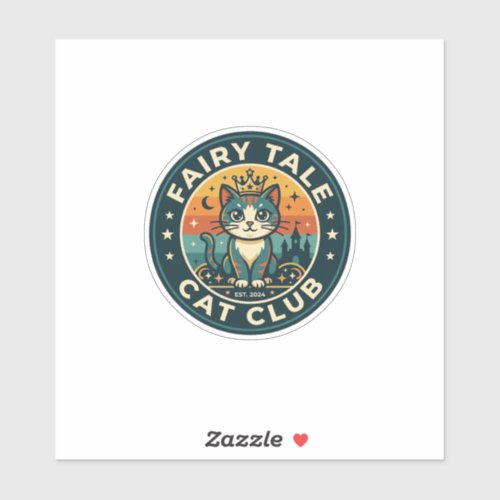 Fairy Tale Cat Cute Kitty Design - Fairy Tale Cat Sticker