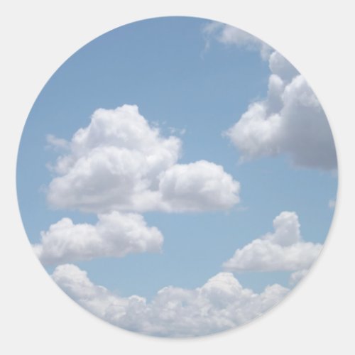 Fairy Tale Clouds Classic Round Sticker