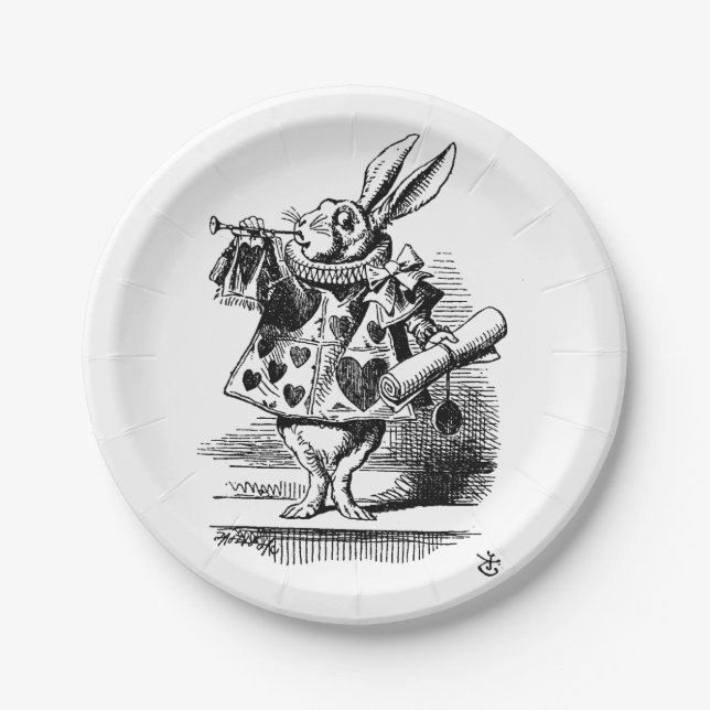 Fairy tale cube - Alice in Wonderland - Fairy Tale Paper Plates (Front)