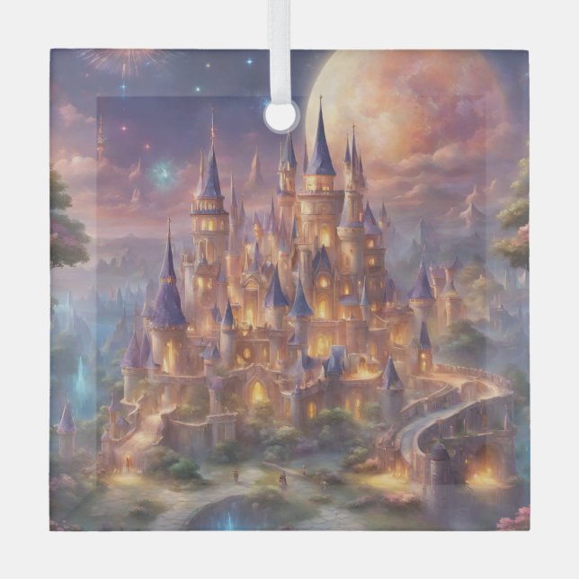 Fairy Tale Dreams Glass Ornament (Front)