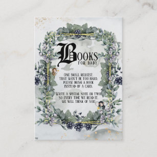 Fairy Tale enchanted forest Baby Shower book  Enclosure Card