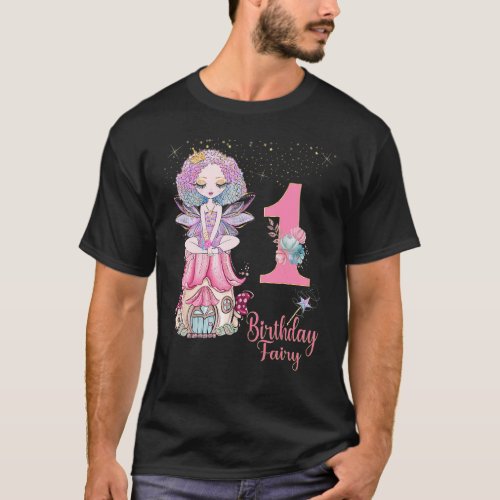 Fairy Tale Fairies Princess Birthday Party 1st 4th T_Shirt