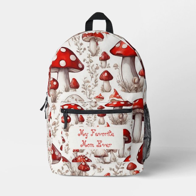 Fairy Tale Favorite Mom Printed Backpack (Front)