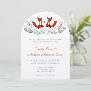 Fairy Tale Forest Fox Wedding Invitation