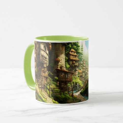 Fairy Tale Forest Village Mug
