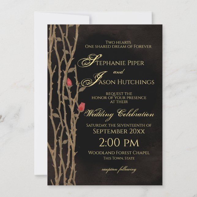 Fairy Tale Forest Wedding Invitation (Front)