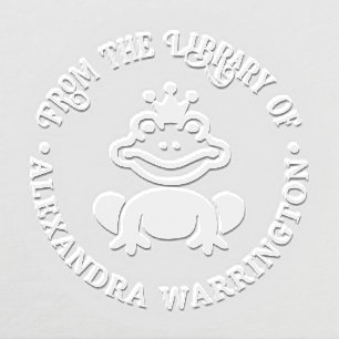 Fairy Tale Frog Prince “from the library of” Book Embosser