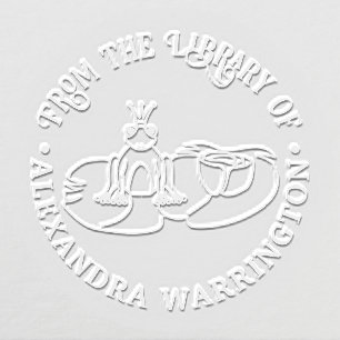 Fairy Tale Frog Prince on Lily pad Book Embosser