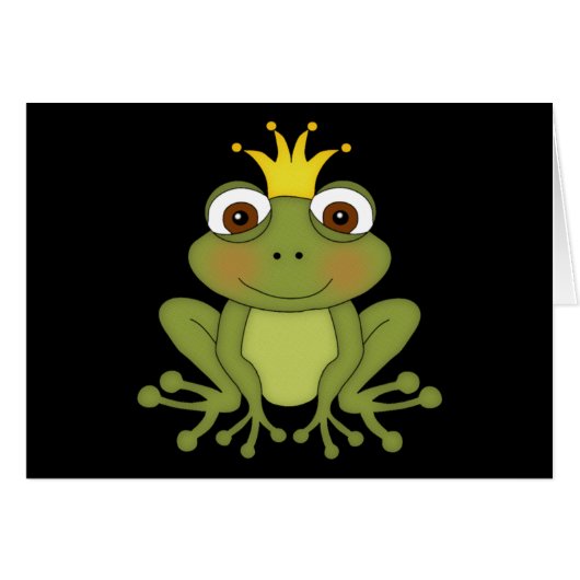 Fairy Tale Frog Prince with Crown Cards (Front Horizontal)