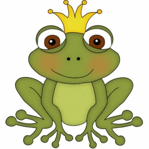 Fairy Tale Frog Prince with Crown Cutout