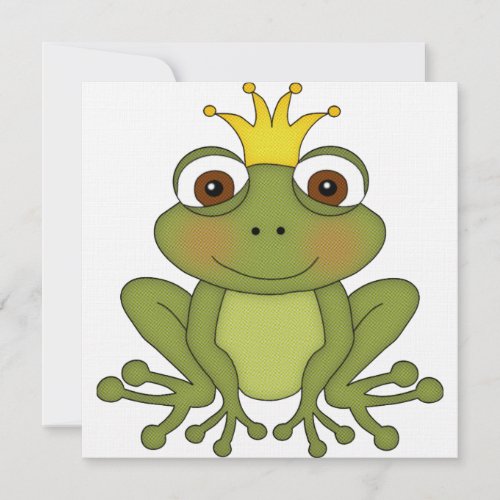 Fairy Tale Frog Prince with Crown Invitation
