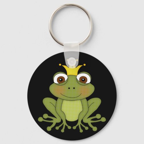 Fairy Tale Frog Prince with Crown Keychain