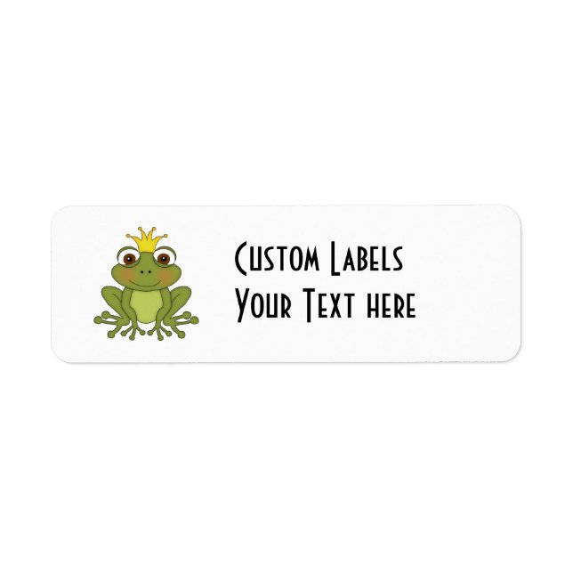 Fairy Tale Frog Prince with Crown Label (Front)