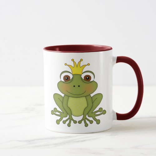 Fairy Tale Frog Prince with Crown Mug