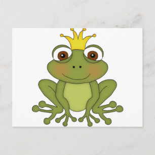 Fairy Tale Frog Prince with Crown Postcard