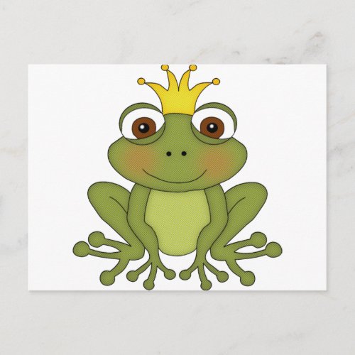 Fairy Tale Frog Prince with Crown Postcard