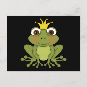 Fairy Tale Frog Prince with Crown Postcard
