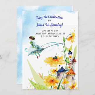 Fairy tale Garden Birthday Invitation
