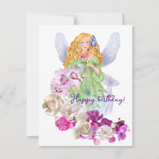 Fairy tale , Happy birthday! Note Card (Front)