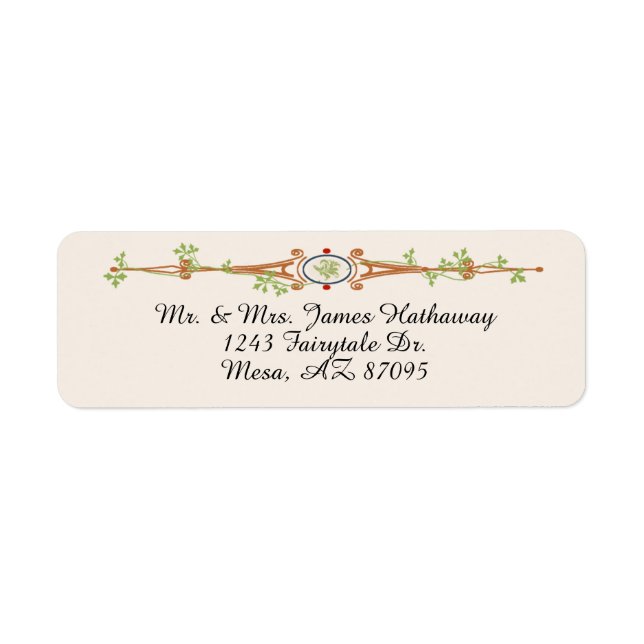 Fairy Tale Ivory Wedding  Label (Front)
