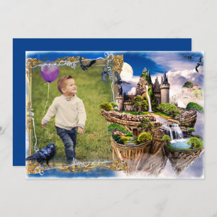 Fairy Tale Knights Castle Photo Birthday Invitation