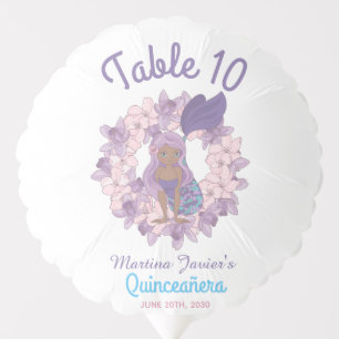 Fairy Tale Mermaid Quinceañera 15th Birthday Balloon