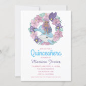 Fairy Tale Mermaid Quinceañera 15th Birthday Invitation (Front)