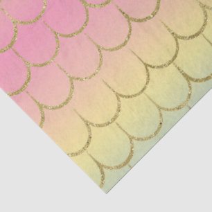 Fairy Tale Mermaid Scales Pastel Gradient Pattern Tissue Paper