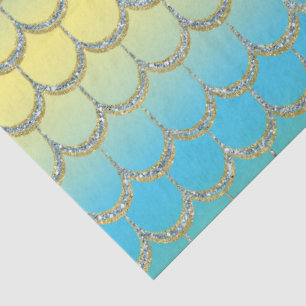 Fairy Tale Mermaid Scales Pastel Gradient Pattern Tissue Paper