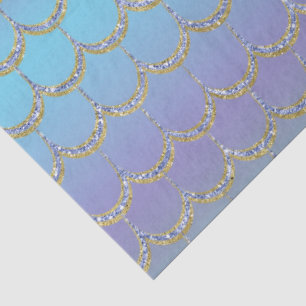 Fairy Tale Mermaid Scales Pastel Gradient Pattern Tissue Paper
