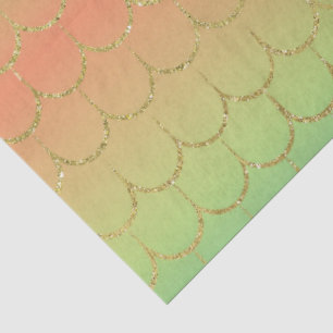 Fairy Tale Mermaid Scales Pastel Gradient Pattern Tissue Paper