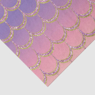 Fairy Tale Mermaid Scales Pastel Gradient Pattern Tissue Paper