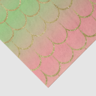 Fairy Tale Mermaid Scales Pastel Gradient Pattern Tissue Paper