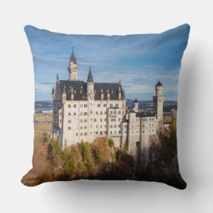 Fairy tale Neuschwanstein castle in Germany Throw Pillow