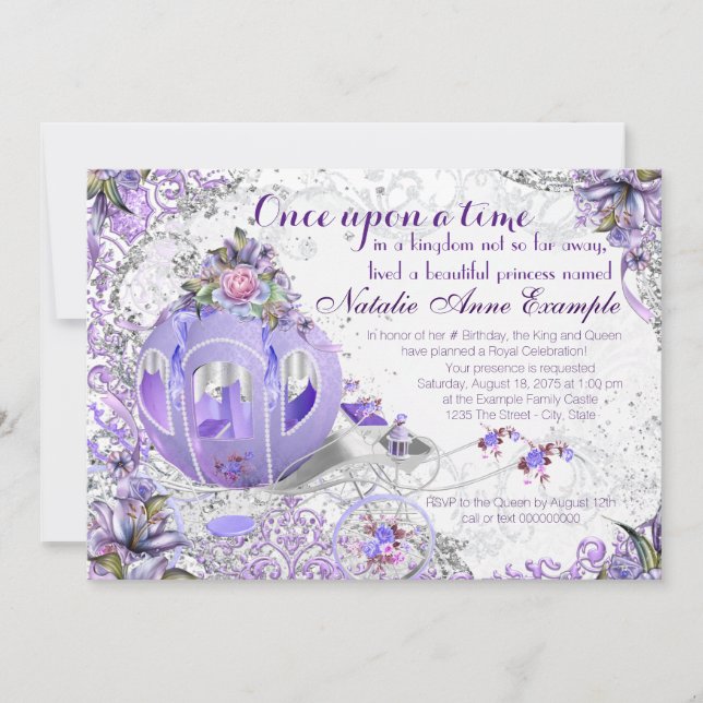 Fairy Tale Once Upon a Time Birthday Party Invitation (Front)