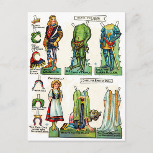Fairy Tale Paper Dolls Postcard