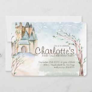 Fairy Tale Party Castle in the Forest Invitation