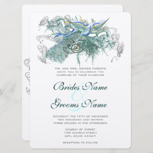 Fairy Tale Peacock Wedding Invitations