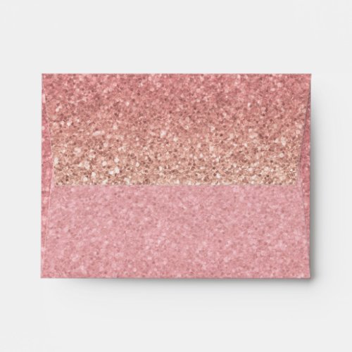 Fairy Tale Pink Glitter Sweet 16 Party Invitation Envelope