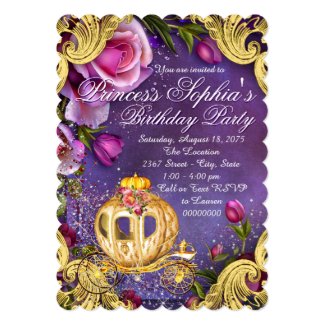 Fairy Tale Princess Birthday Party Card