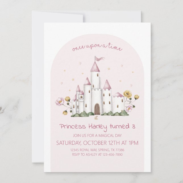 Fairy Tale Princess Birthday Party Invitation (Front)