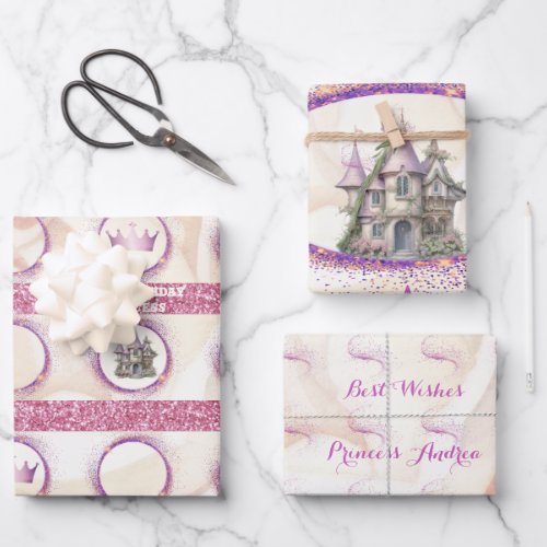 Fairy Tale Princess Birthday Wrapping Paper Sheets
