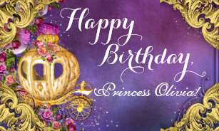 princess birthday banners signs zazzle