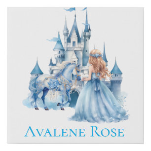 Fairy Tale Princess Castle Girl Birthday Gift Faux Canvas Print