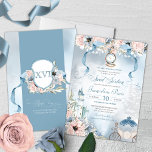 Fairy Tale Princess Cinderella Sweet 16 Birthday Invitation<br><div class="desc">This beautifully elegant fairy tale invitation will invite your guests with a Cinderella theme, featuring a castle, beautiful pink and blue floral botanical, a missing glass slipper and the guest of honor in a gorgeous ball gown. All text is fully customizable and can be edited to suit your needs. This...</div>