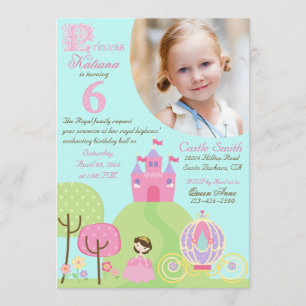 Fairy Tale Princess Sixth Birthday Invitation
