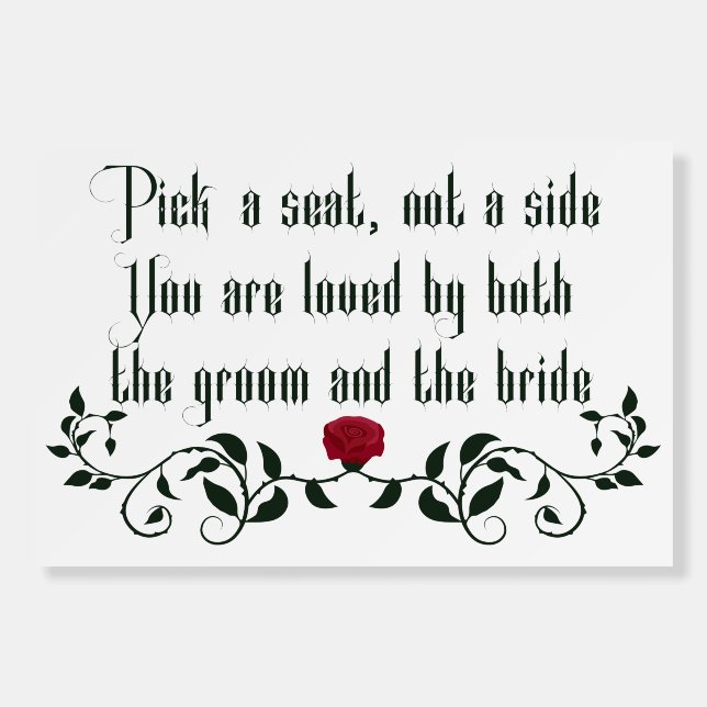  Fairy Tale Quote Wedding Foam Board (Front)