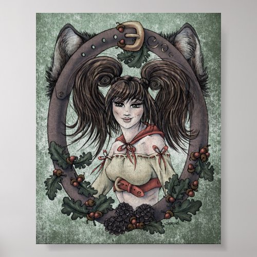 Fairy Tale Red Riding Hood Fantasy Art 4x5 Print