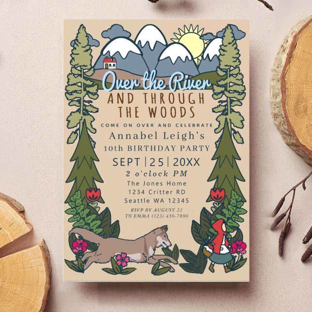 Fairy Tale Red Riding Hood Kids Birthday Invitation (Creator Uploaded)