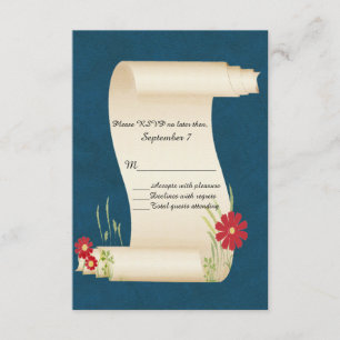 Fairy Tale Scroll Wedding RSVP Card